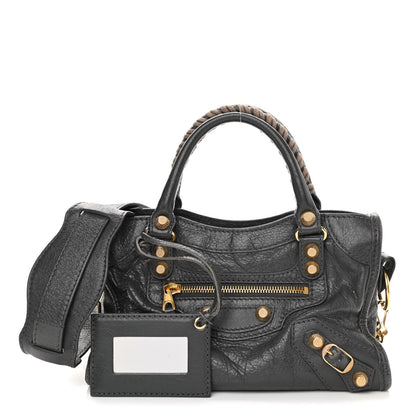 Balenciaga Agneau Giant 12 Gold Hardware Mini City Gris Fossile 1 of 10