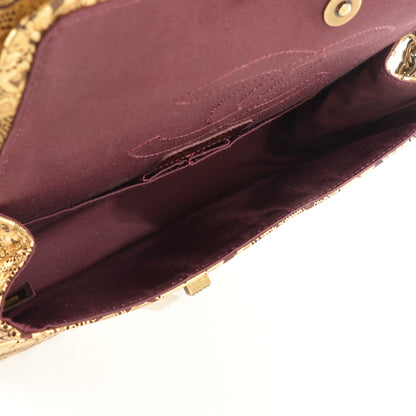 Chanel Buffalo Hand Painted Lace 2.55 Reissue 225 Flap Gold 9 of 9