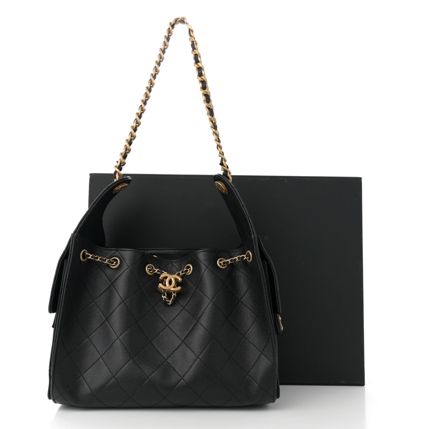 Caviar Quilted Small Chanel 25 Handbag Black
