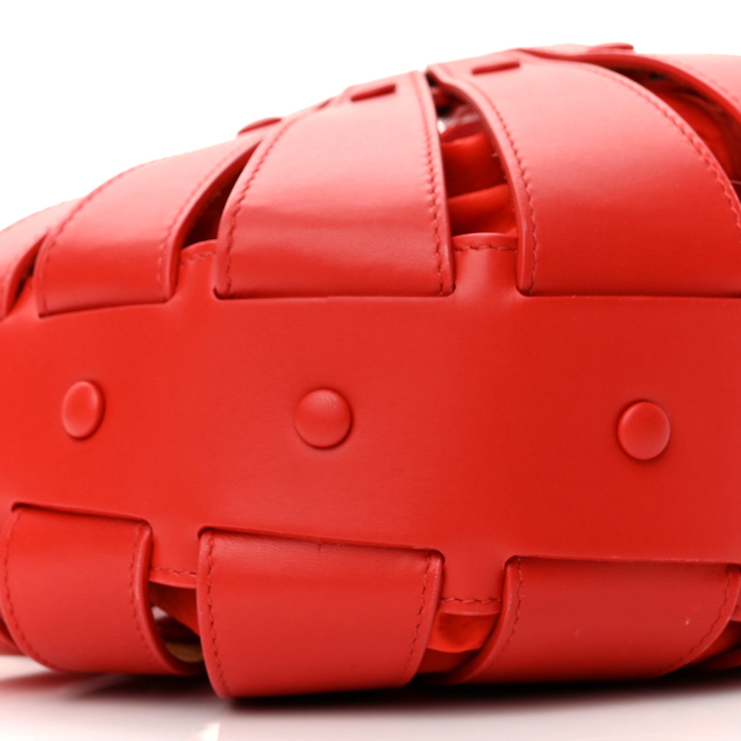 Bottega Veneta French Calfskin Small Shell Bag Chili Tomato 9 of 10