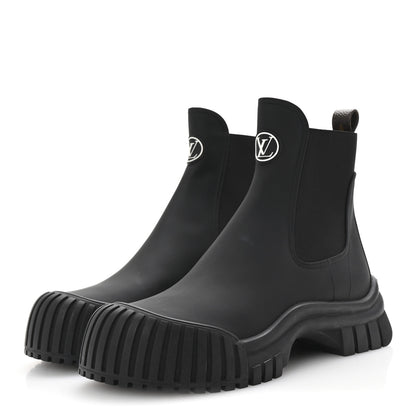 Louis Vuitton Calfskin Ruby Flat Ankle Boots 39 Black 4 of 9