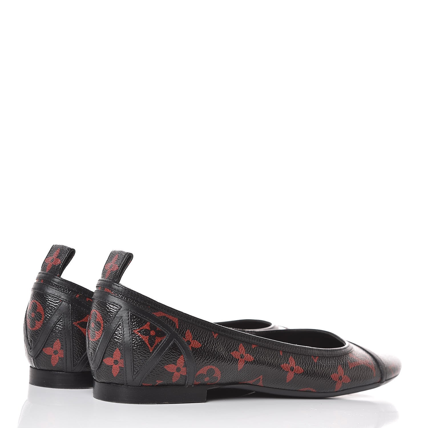 Louis Vuitton Monogram Infrarouge New Revival Ballerina Flats 38.5 Black 4 of 9