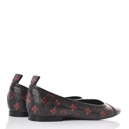 Louis Vuitton Monogram Infrarouge New Revival Ballerina Flats 38.5 Black 4 of 9