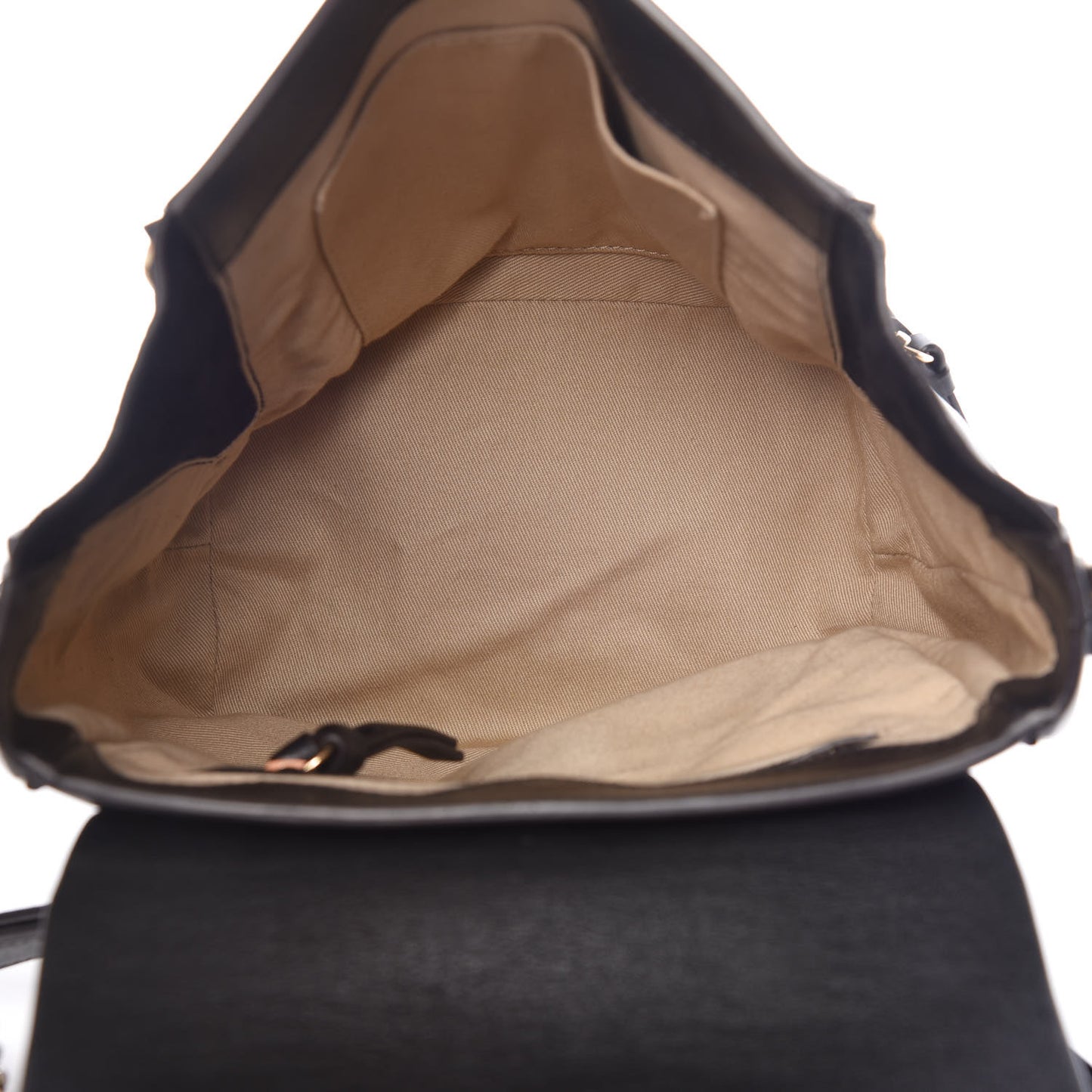Suede Calfskin Small Faye Backpack Black