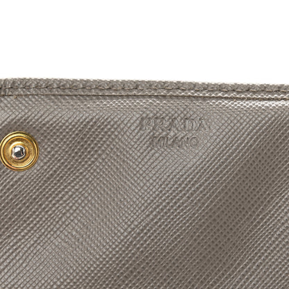 Prada Saffiano Metal Continental Flap Wallet Cammeo Orchidea 6 of 13