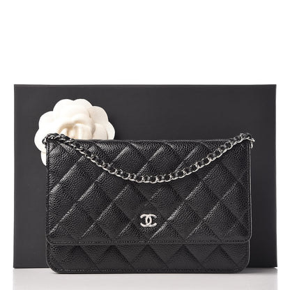 Chanel Caviar Quilted Wallet On Chain WOC Black 11 of 11