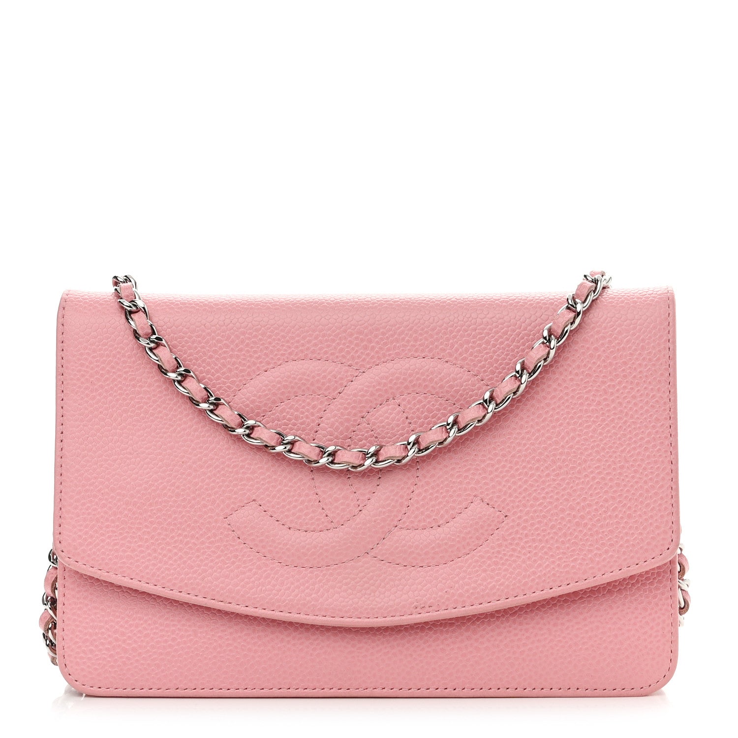 Chanel Caviar Timeless CC Wallet on Chain WOC Pink 1 of 19
