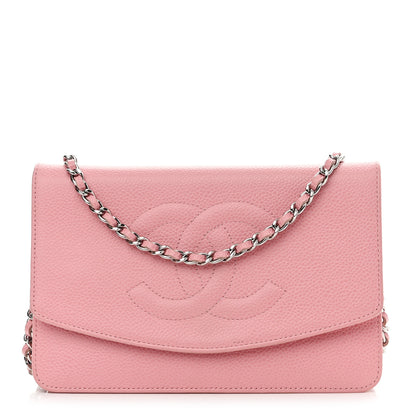 Chanel Caviar Timeless CC Wallet on Chain WOC Pink 1 of 19