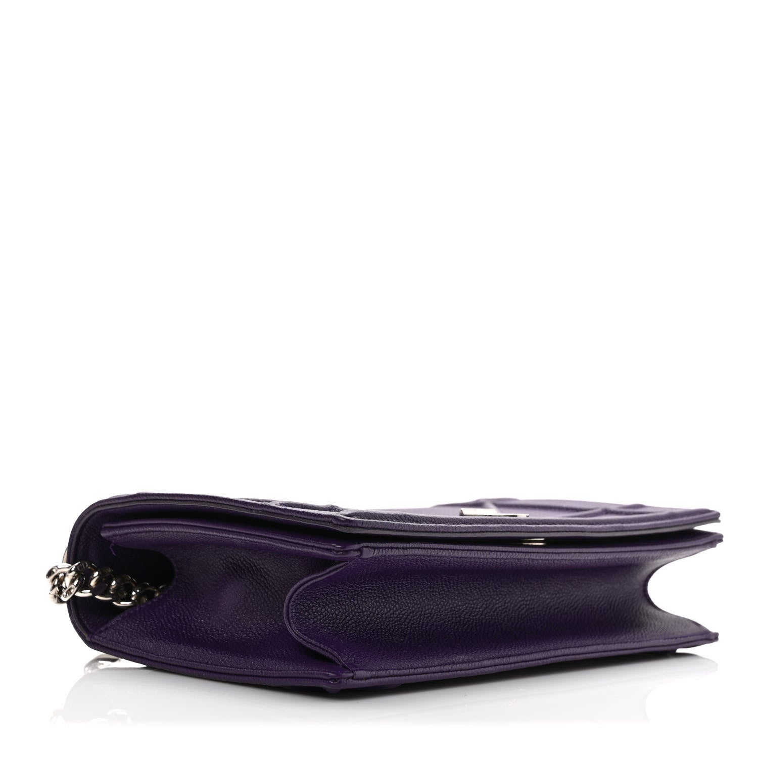 Christian Dior Grained Calfskin Medium Diorama Flap Bag Purple 4 of 10