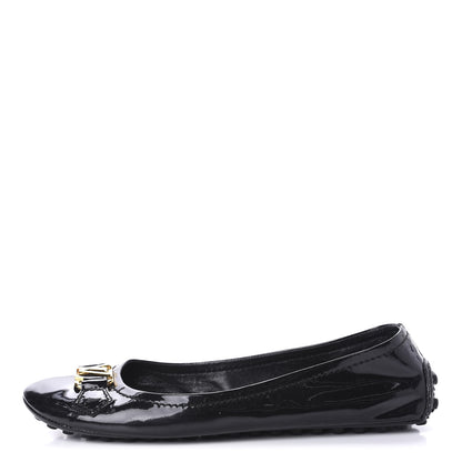 Louis Vuitton Patent Calfskin Oxford Loafers 37.5 Black 1 of 9