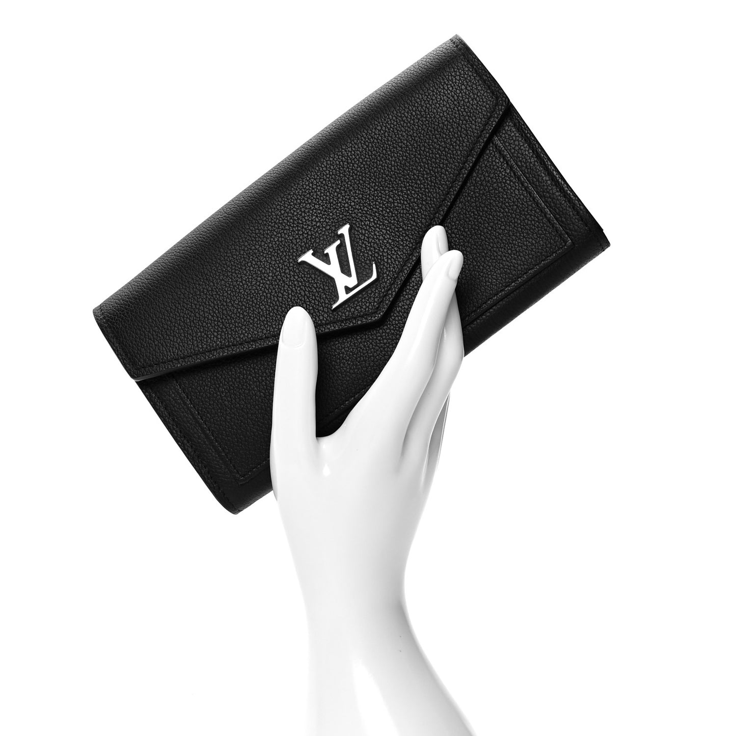 Soft Calfskin My Lockme Wallet Black