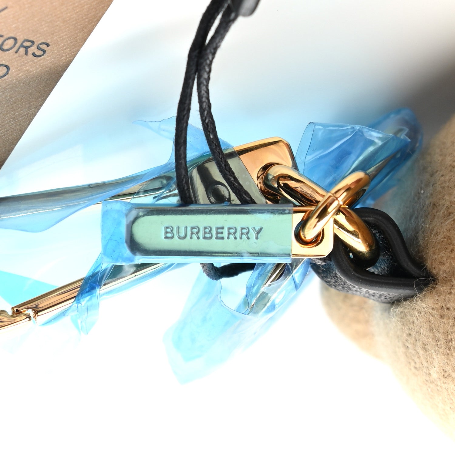 Burberry Cashmere Vintage Check Thomas Bear Bag Charm Camel 3 of 4