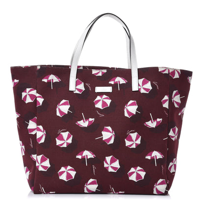 Gucci Canvas Medium Umbrella Tote Red 1 of 13