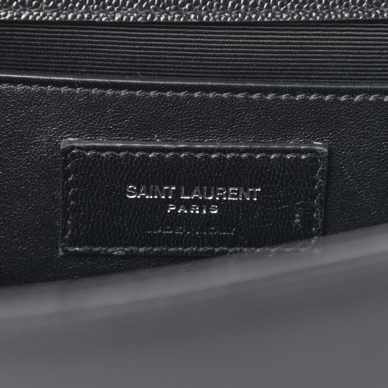 Saint Laurent Grain De Poudre Large Classic Monogram Kate Satchel Black 6 of 13