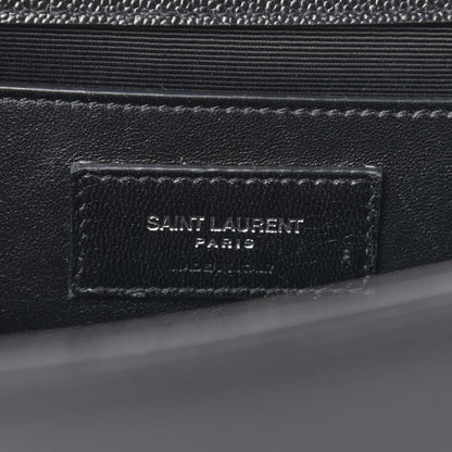 Saint Laurent Grain De Poudre Large Classic Monogram Kate Satchel Black 6 of 13