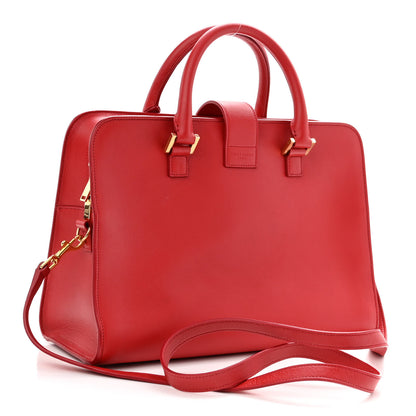 Saint Laurent Calfskin Baby Monogram Cabas Red 4 of 10