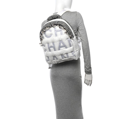 Chanel Nylon Tweed Coco Neige Small Doudoune Backpack Ivory 2 of 11