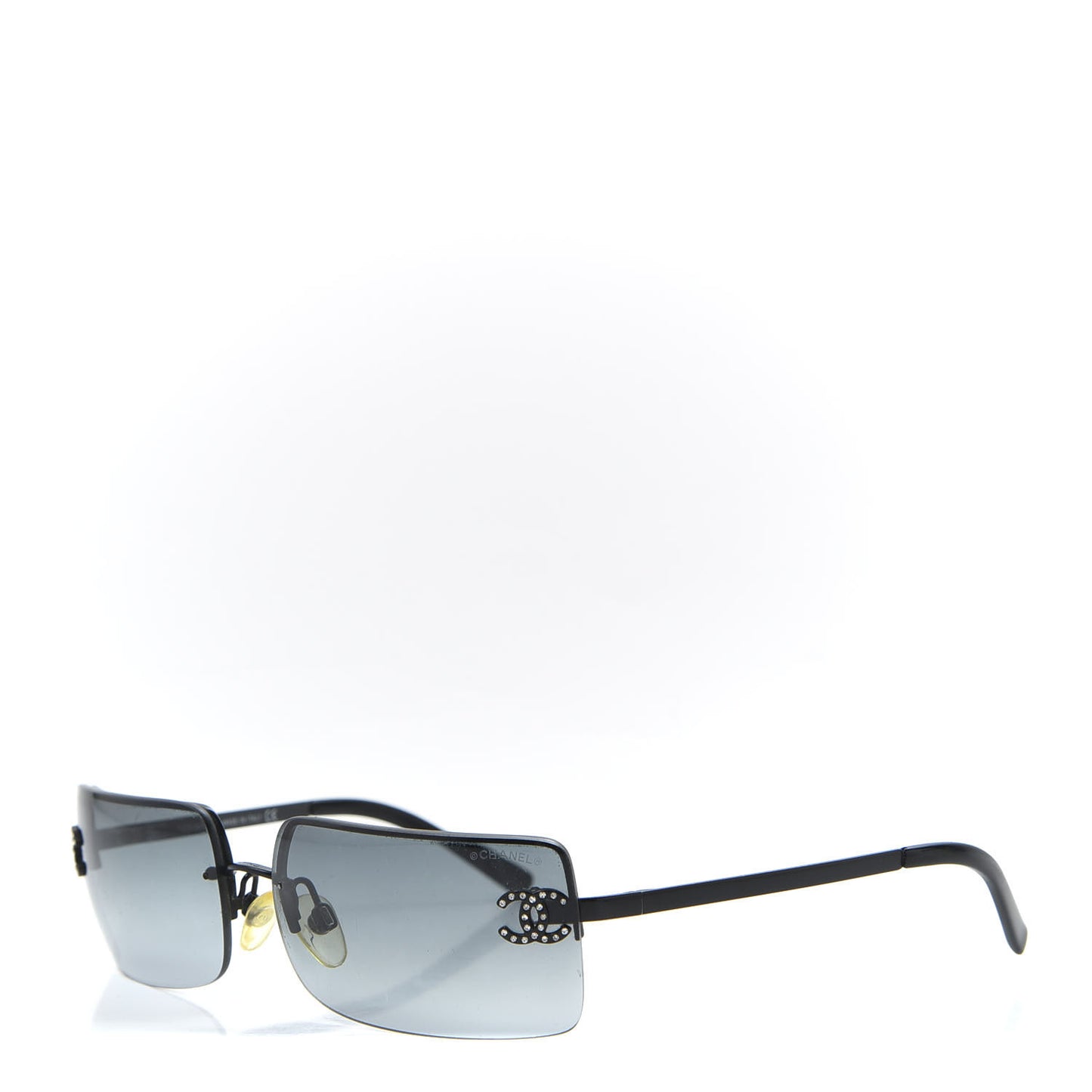 Crystal CC Logo Sunglasses 4104-B Black