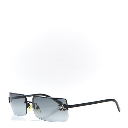 Chanel Crystal CC Logo Sunglasses 4104-B Black 1 of 9
