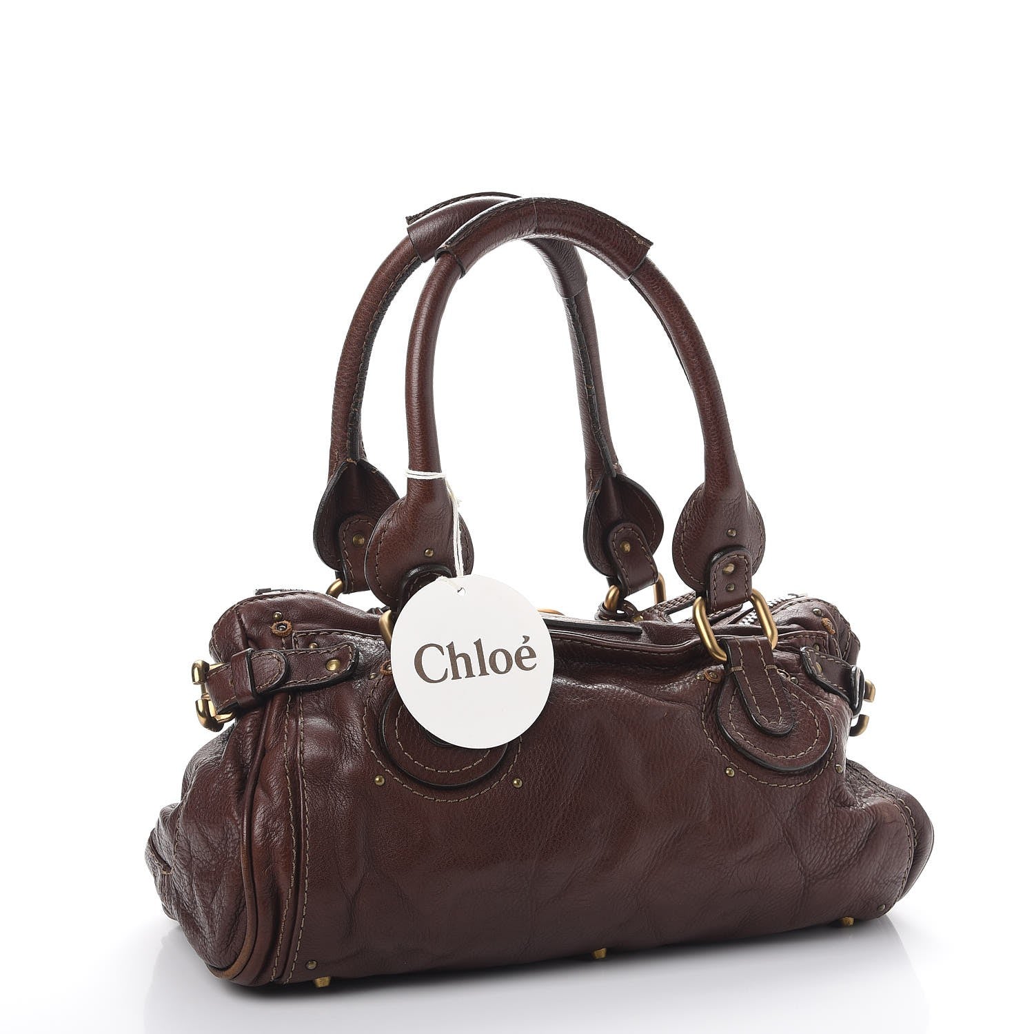 Chloe Calfskin Paddington Satchel Chocolate 3 of 14