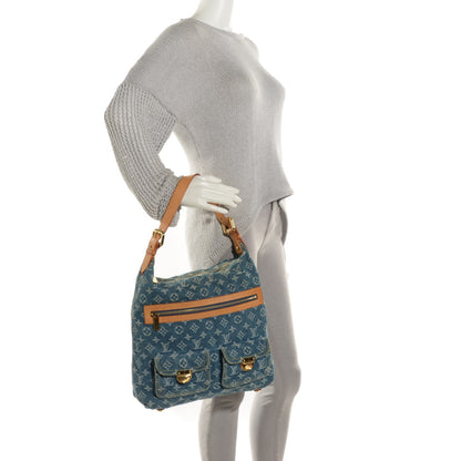 Louis Vuitton Denim Baggy GM Blue 2 of 8