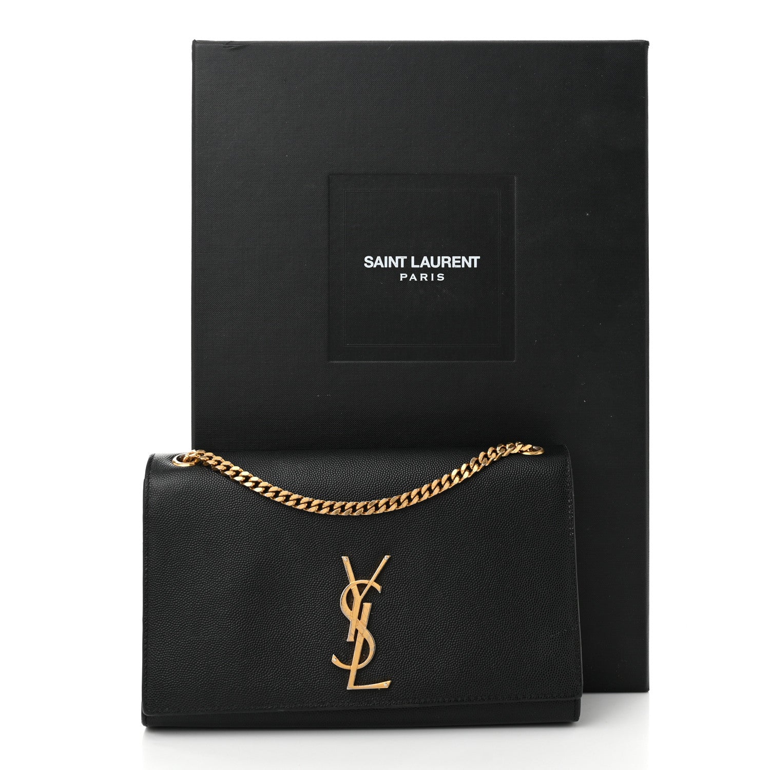 Saint Laurent Grain De Poudre Medium Classic Monogram Kate Satchel Black 10 of 10
