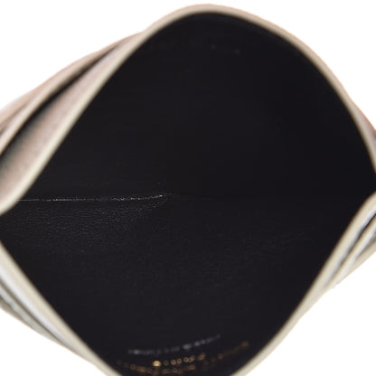Saint Laurent Grain De Poudre Matelasse Chevron Card Case Crema Soft 5 of 8