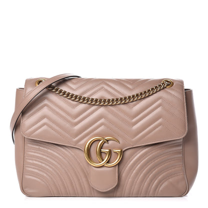 Gucci Calfskin Matelasse Large GG Marmont Shoulder Bag Porcelain Rose 1 of 11