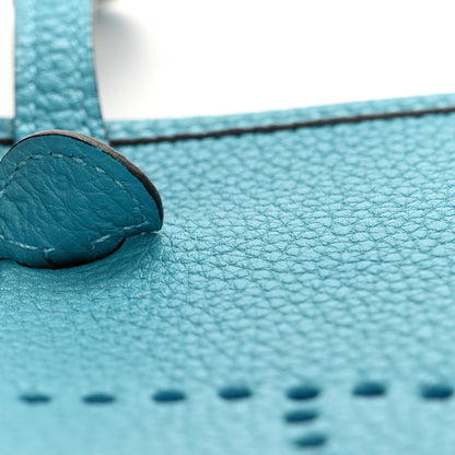 Hermes Taurillon Clemence Amazone Evelyne TPM Turquoise Colvert 7 of 10
