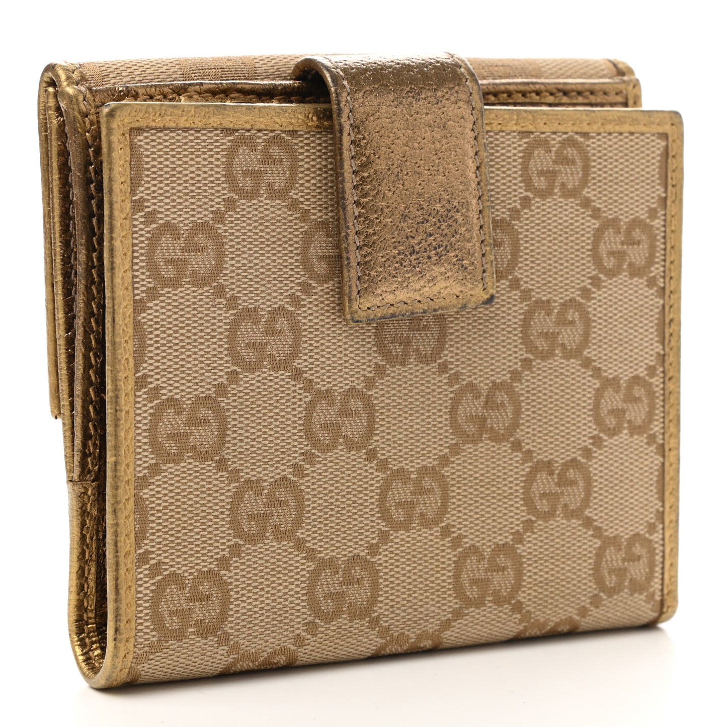Monogram Princy Compact French Flap Wallet Gold