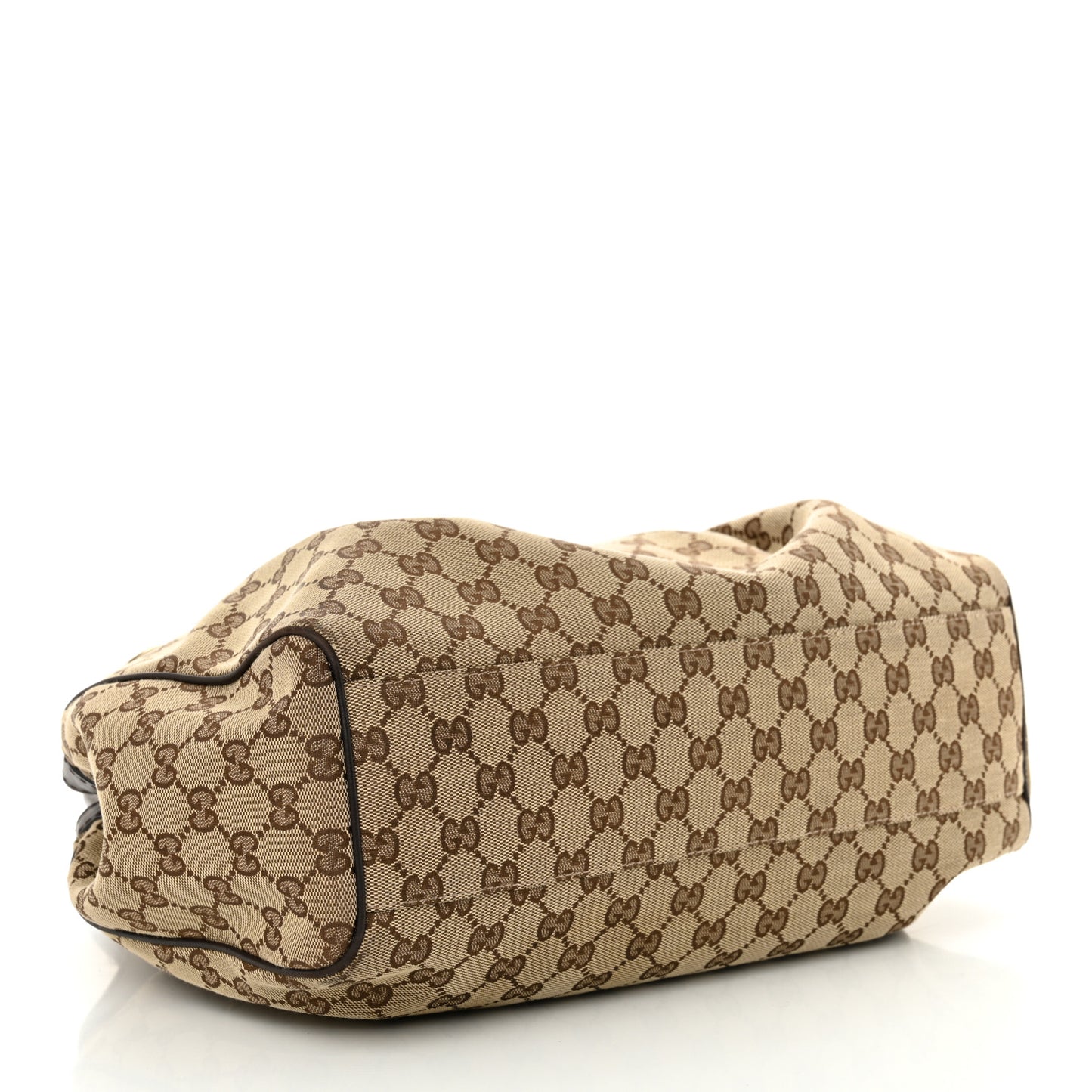 Monogram Medium Sukey Tote Beige Ebony Dark Brown