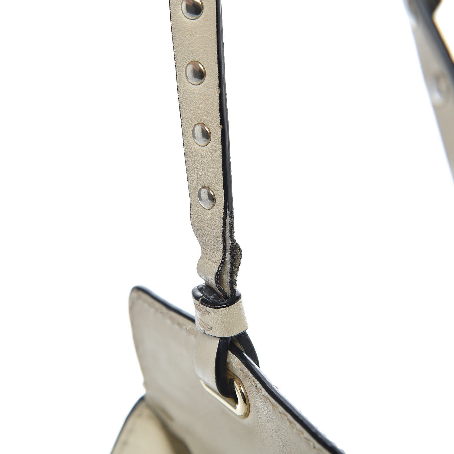 Valentino Garavani Vitello Small Rockstud Tote Ivory 23 of 35