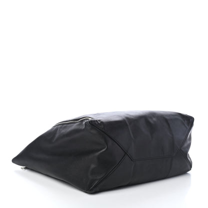 Celine Smooth Lambskin Horizontal Zipper Gusset Cabas Black 3 of 4