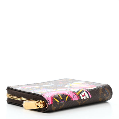Louis Vuitton Monogram 2020 Christmas Animation Big Wheel Zippy Coin Purse Rose Ballerine 4 of 7