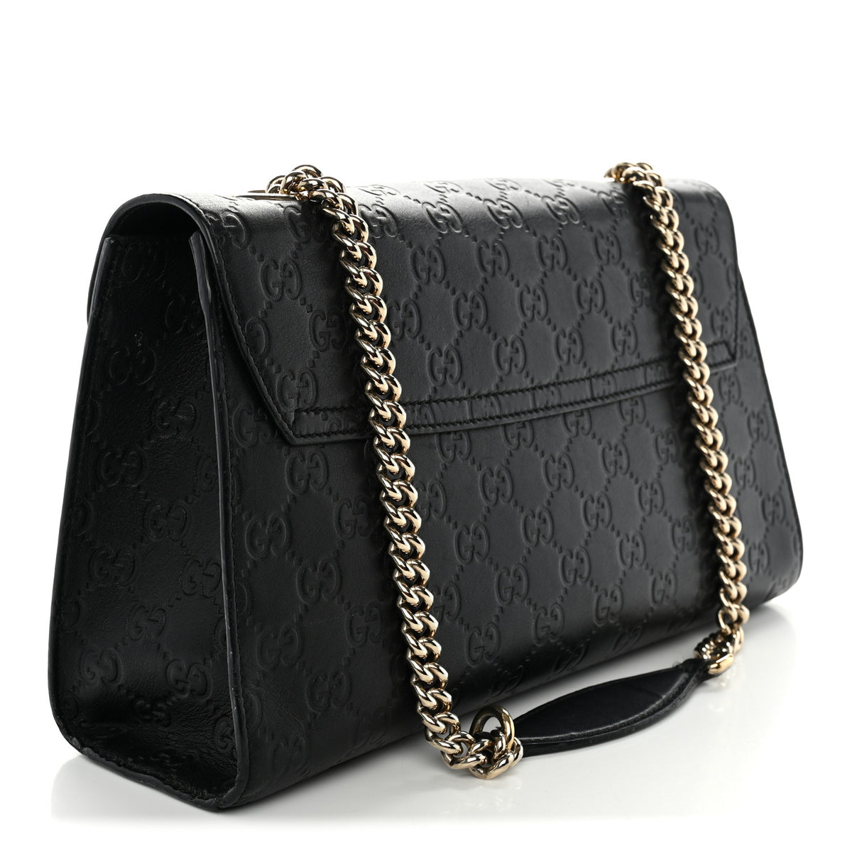 Guccissima Medium Emily Chain Shoulder Bag Black