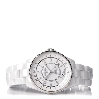 Chanel Stainless Steel Ceramic 38mm J12 GMT Automatic Watch White 3 of 7