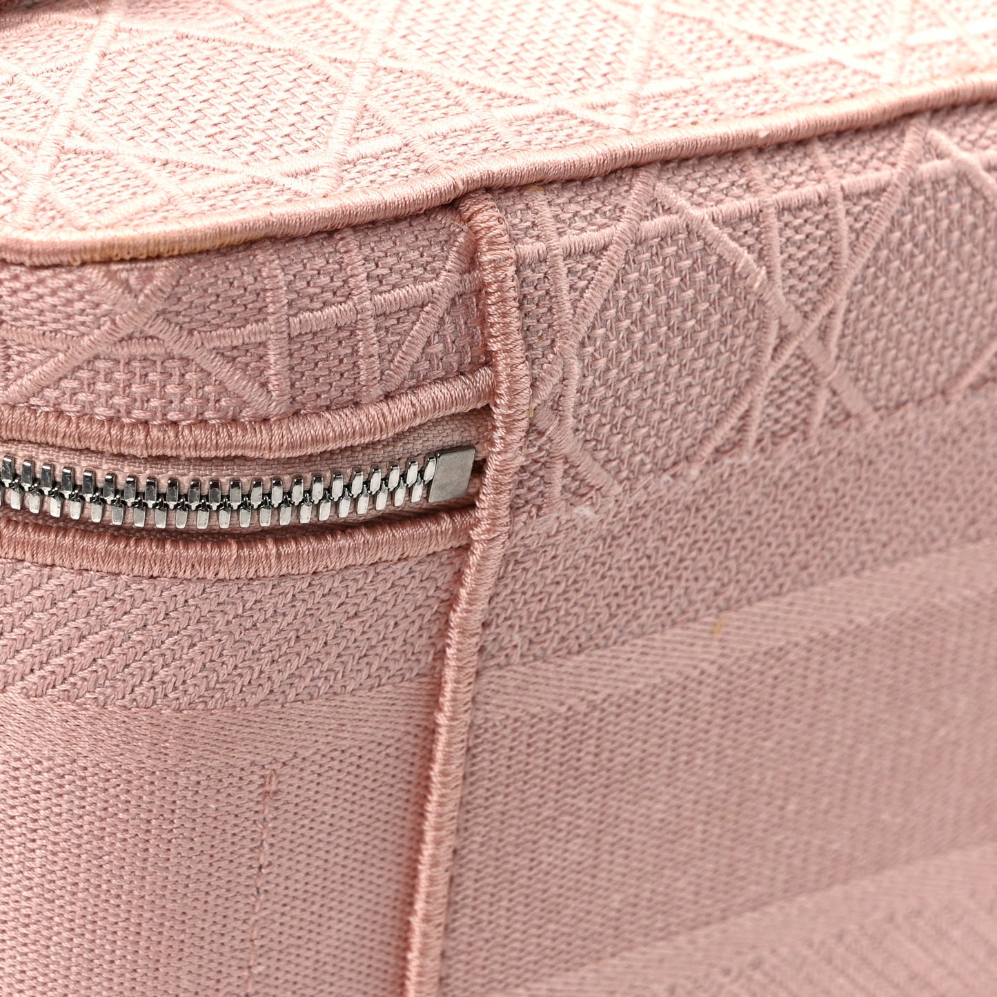 Canvas Embroidered Cannage Diortravel Vanity Case Bois de Rose