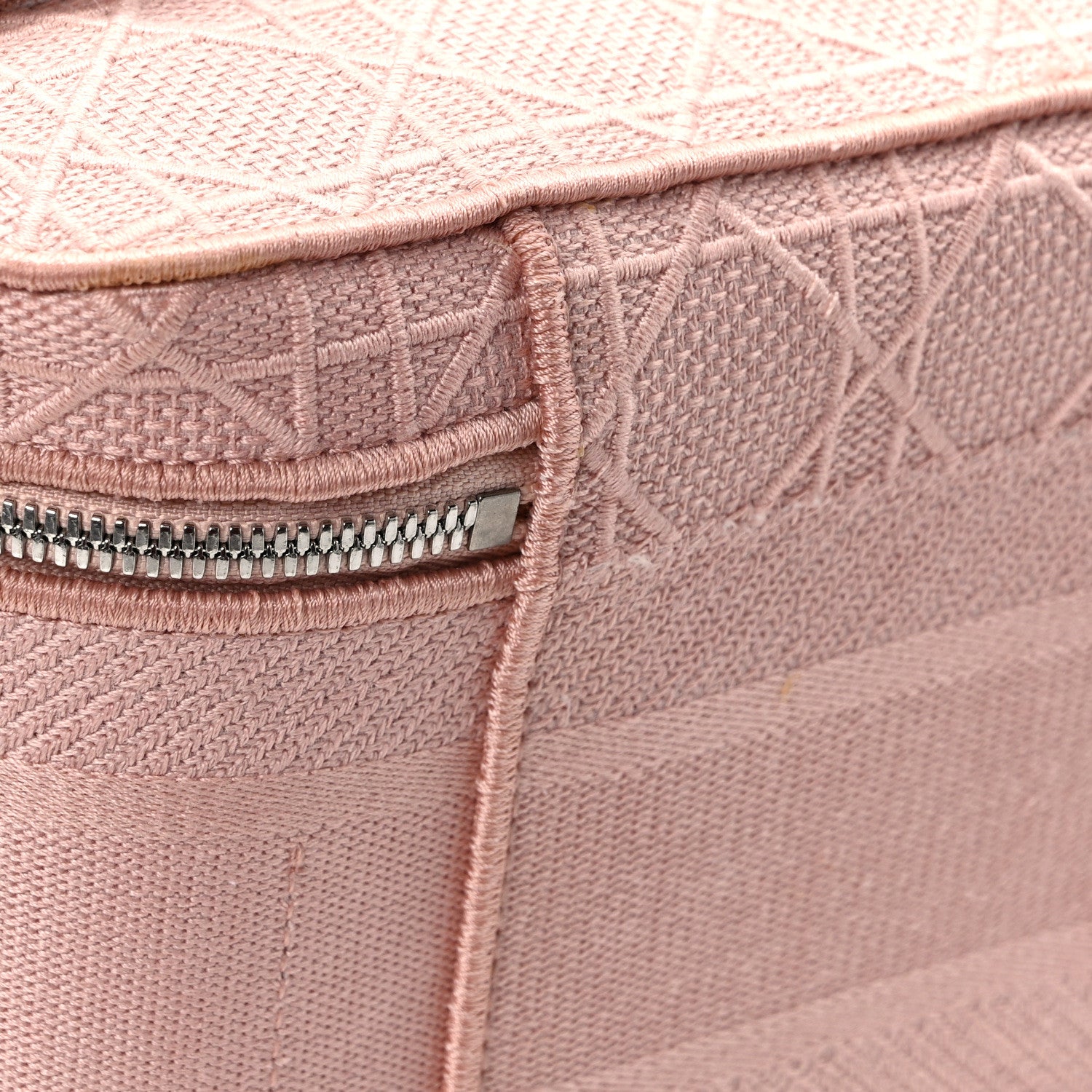 Christian Dior Canvas Embroidered Cannage Diortravel Vanity Case Bois de Rose 12 of 12