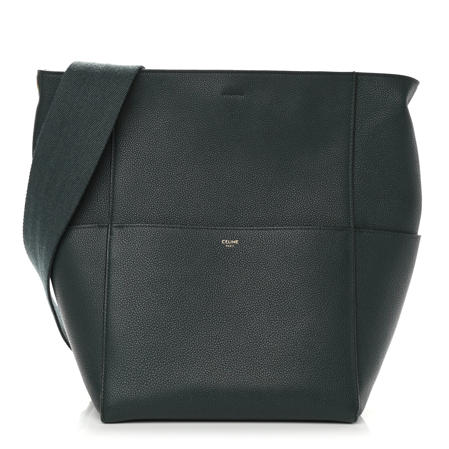 Soft Grained Calfskin Sangle Bucket Bag Amazone