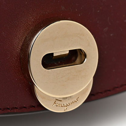 Salvatore Ferragamo Calfskin Small Vela Flap Bag Wine 12 of 17