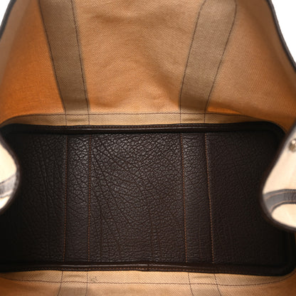 Hermes Toile Buffle Gala Garden Party Tote 36 MM Marron Fonce 5 of 11