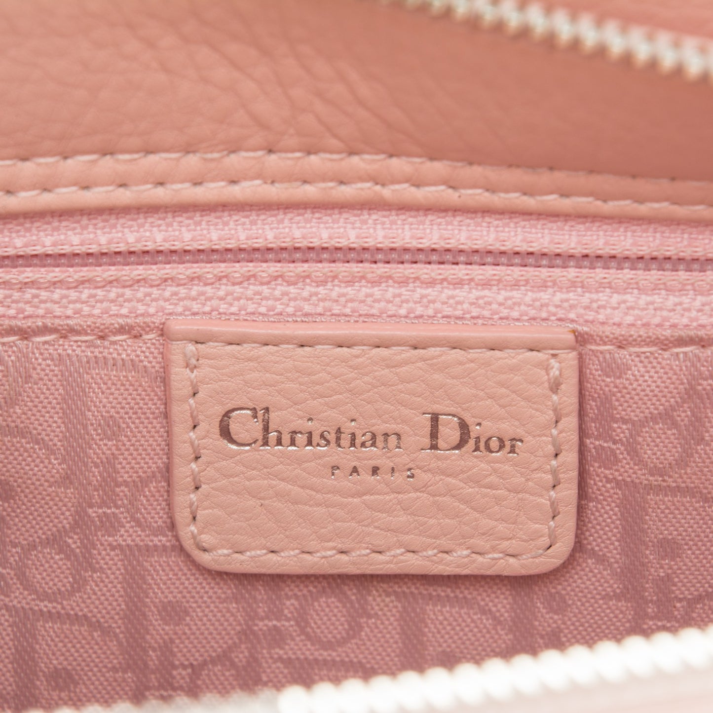 Calfskin Cannage Stitched East West Lady Dior Rose Clair