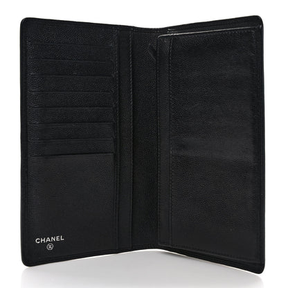 Chanel Caviar Sevruga Yen Wallet Black 5 of 8