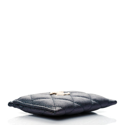Chanel Iridescent Caviar Quilted Card Holder Black 4 of 10