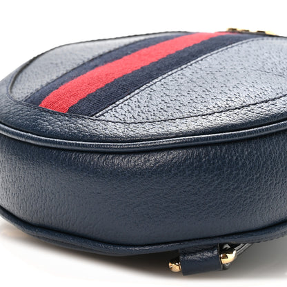 Gucci Textured Calfskin Web Mini Ophidia Round Backpack Blue Agata 10 of 10