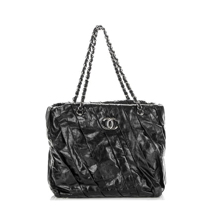 Chanel Glazed Calfskin Large Twisted Tote Black 1 of 7