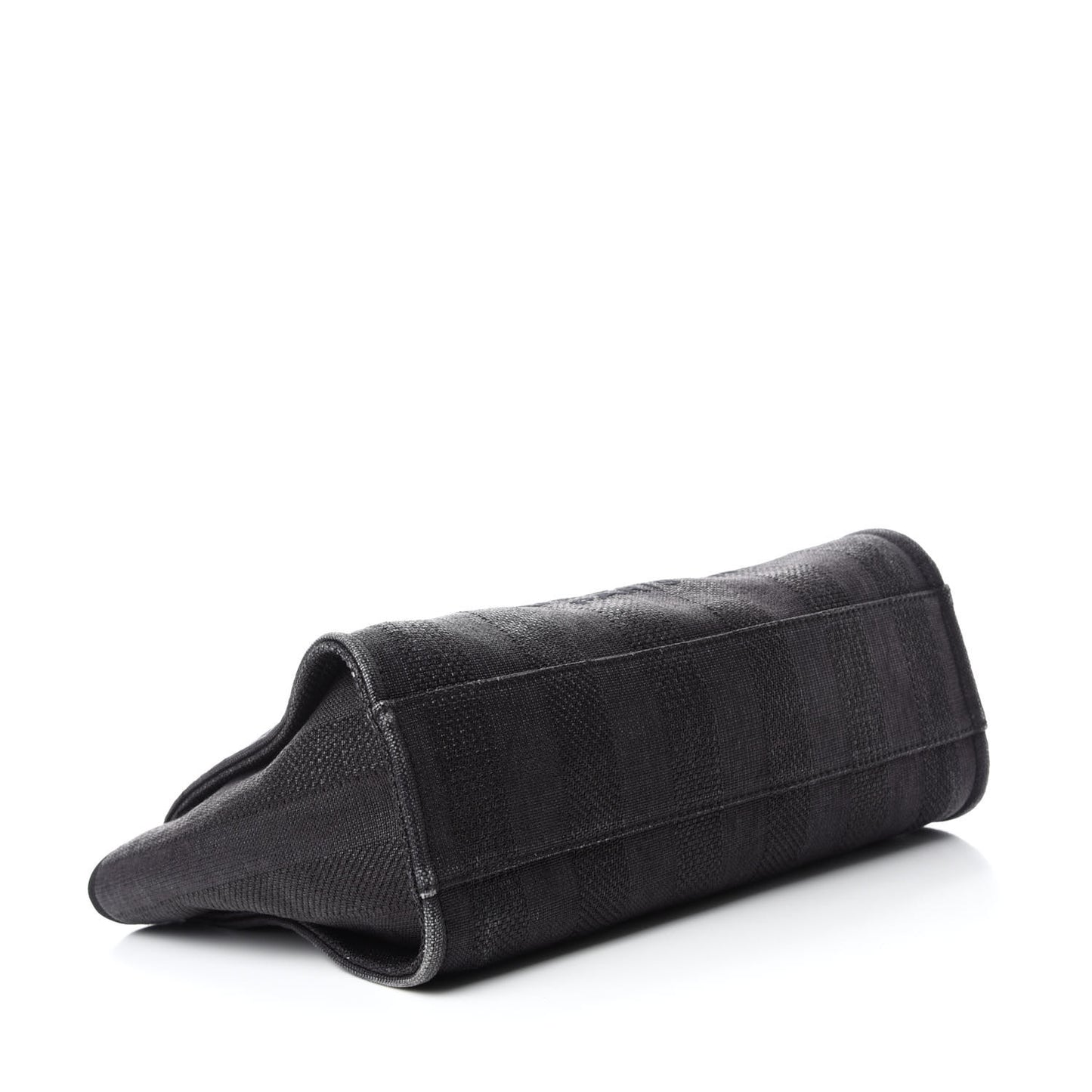 Mixed Fibers Striped Small Deauville Tote Black