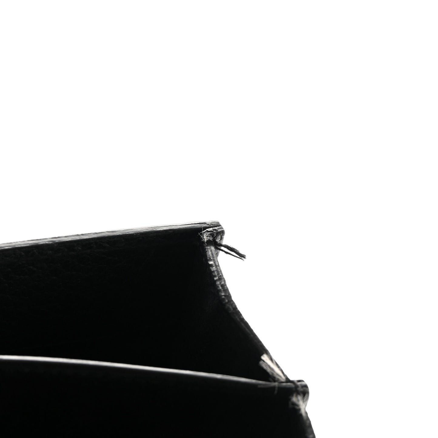 Grained Calfskin Medium Monogram Sunset Satchel Black