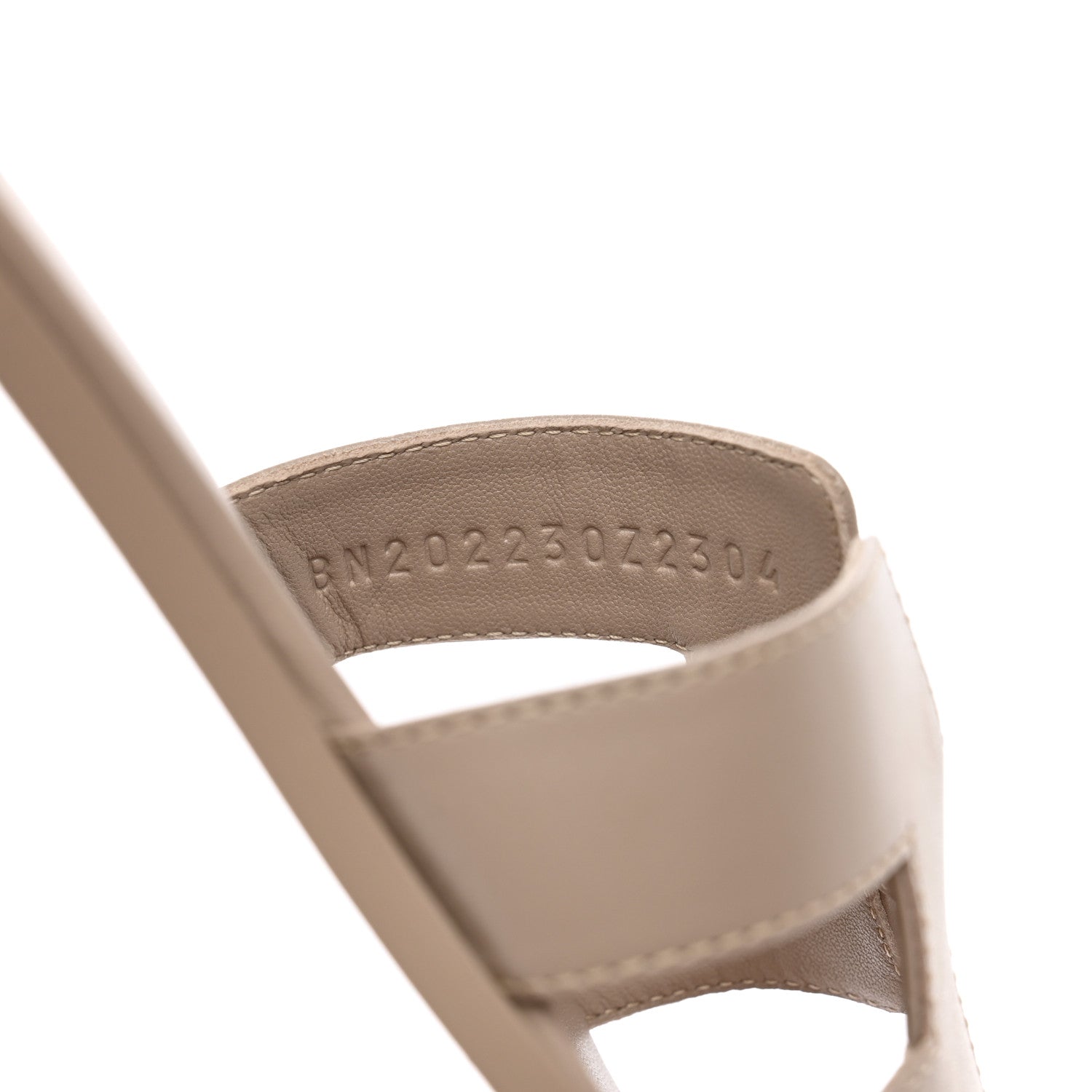Hermes Box Calfskin Oran Sandals 37 Beige Mastic 5 of 12