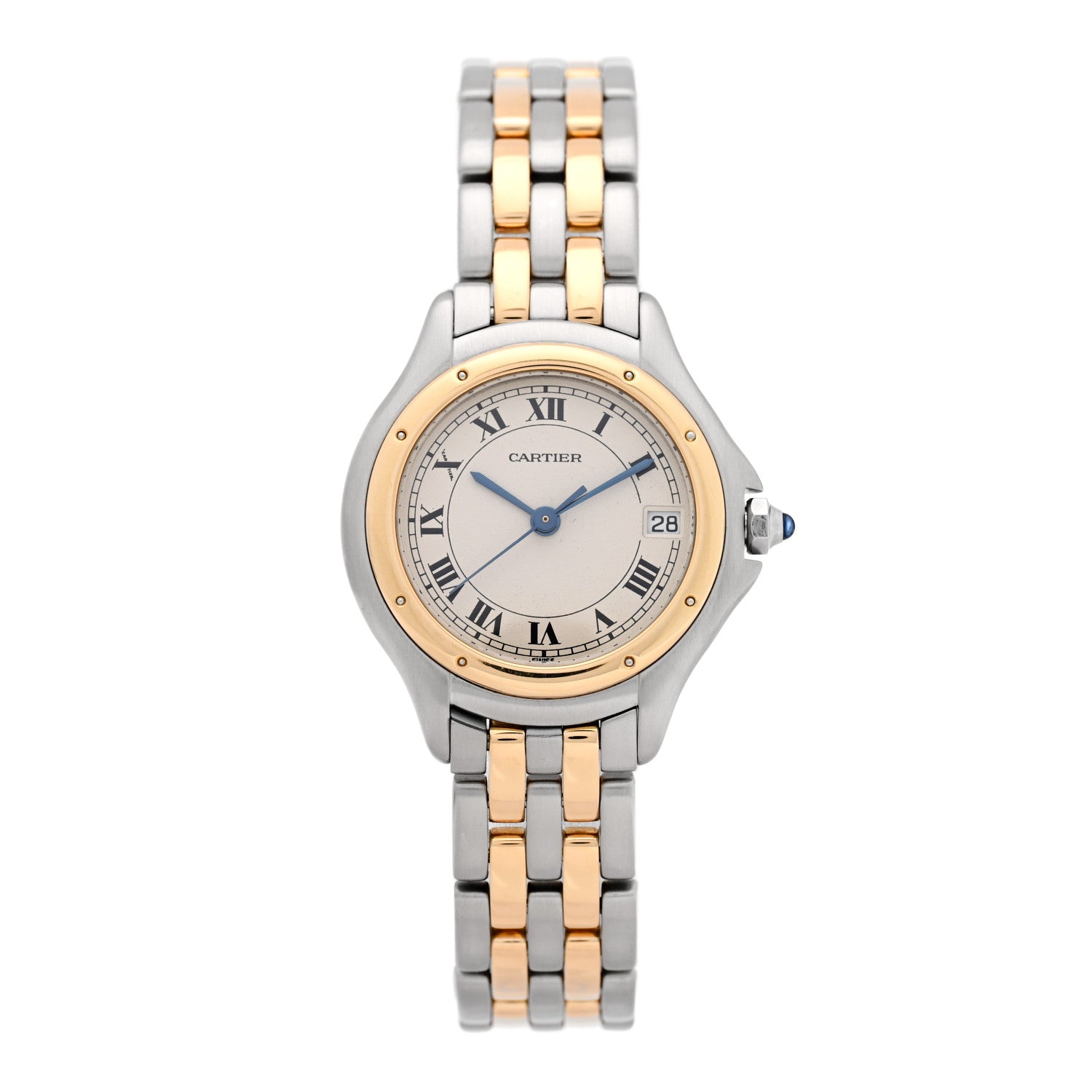 Cartier 18K Yellow Gold Diamond 26mm Cougar Quartz Watch 1 of 4
